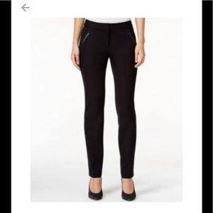 Alfani Faux-Leather Pocket Slim Fit Crop Pants